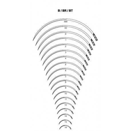 ig?a chirurgiczna okr?g?a 3/8 ko?a, fig. 10, typ BR