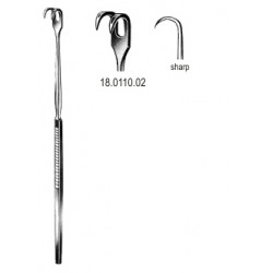 haczyk dwuzębny 16cm, ostry