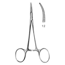 kleszczyki MICRO-MOSQUITO 12cm, 1x2 zęby, zagięte
