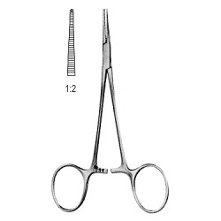 kleszczyki MICRO-MOSQUITO 14cm, 1x2 zęby, proste