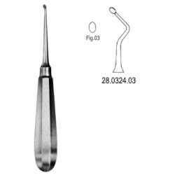 łyżeczka kostna USA Model 16cm Fig.3, prawa