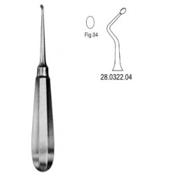 łyżeczka kostna USA Model 16cm Fig.4, lewa