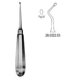 łyżeczka kostna USA Model 16cm Fig.3, lewa