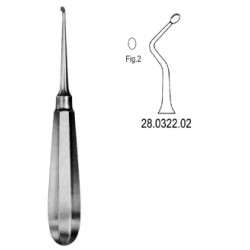 łyżeczka kostna USA Model 16cm Fig.2, lewa