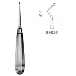 łyżeczka kostna USA Model 16cm Fig.1, lewa