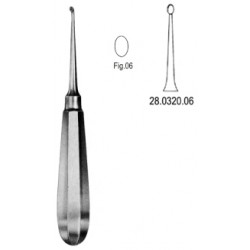 łyżeczka kostna USA Model 16cm Fig.6, prosta
