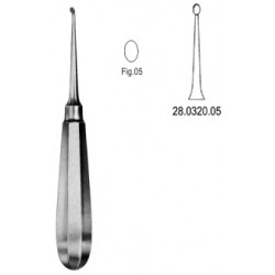 łyżeczka kostna USA Model 16cm Fig.5, prosta
