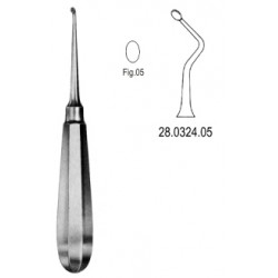 łyżeczka kostna USA Model 16cm Fig.5, prawa