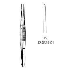 pęseta GRAEFE 1x2, 10,5cm